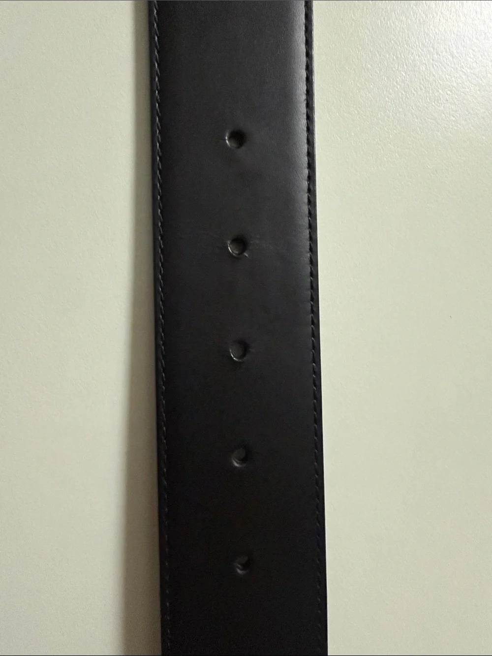 Salvatore Ferragamo Men's Black Leather Belt with Silver Buckle.